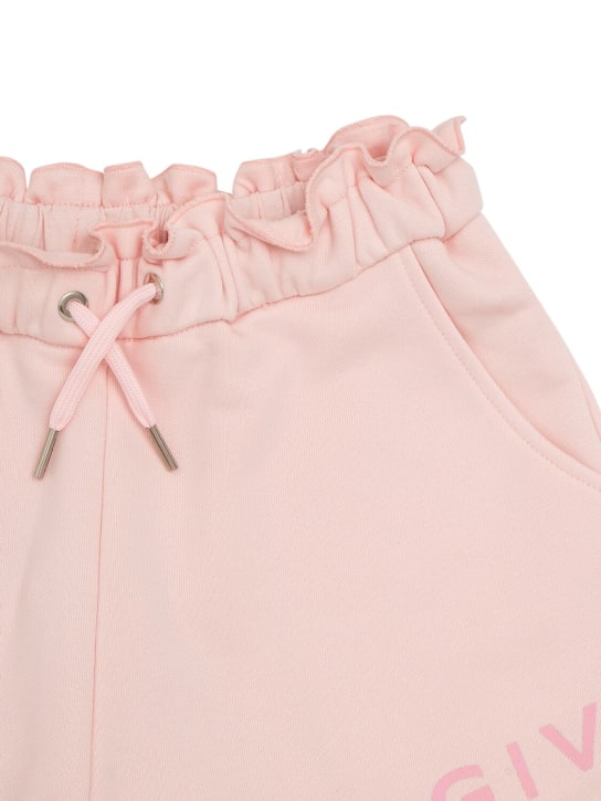Givenchy: Shorts in misto cotone - Rosa - kids-girls_1 | Luisa Via Roma