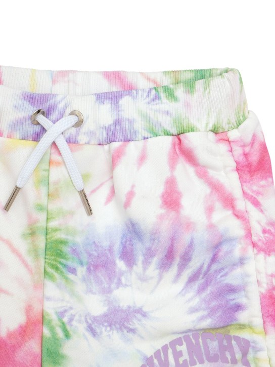 Givenchy: Shorts in misto cotone con stampa - Multicolore - kids-girls_1 | Luisa Via Roma