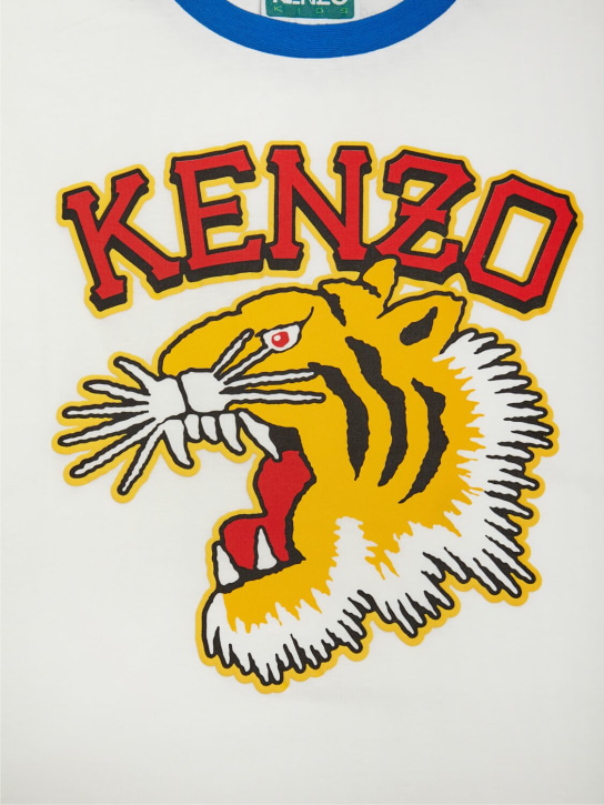 Kenzo Kids: T-shirt en jersey de coton - Blanc - kids-boys_1 | Luisa Via Roma