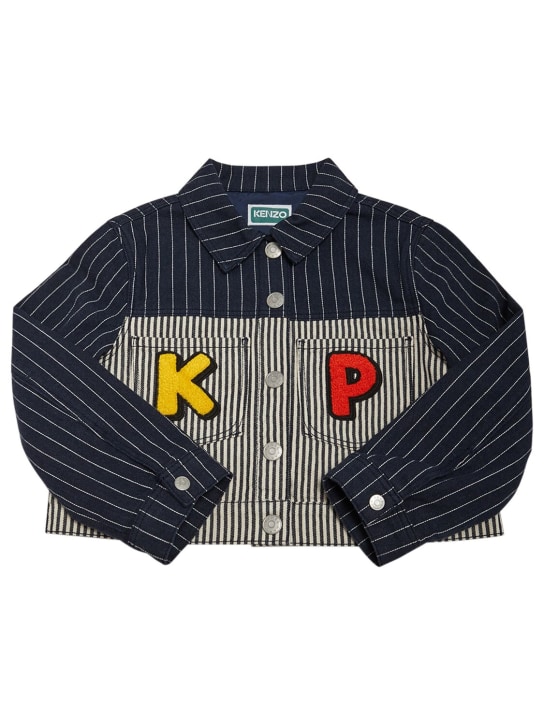 Kenzo Kids: Bestickte Jacke aus Baumwolldenim - Dunkelblau - kids-girls_0 | Luisa Via Roma
