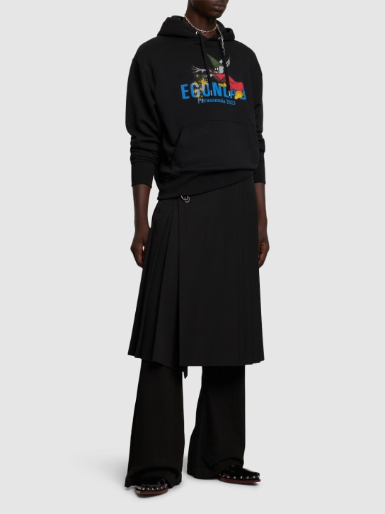 EGONlab: Sweat-shirt en coton à capuche Fantasia - Noir - men_1 | Luisa Via Roma
