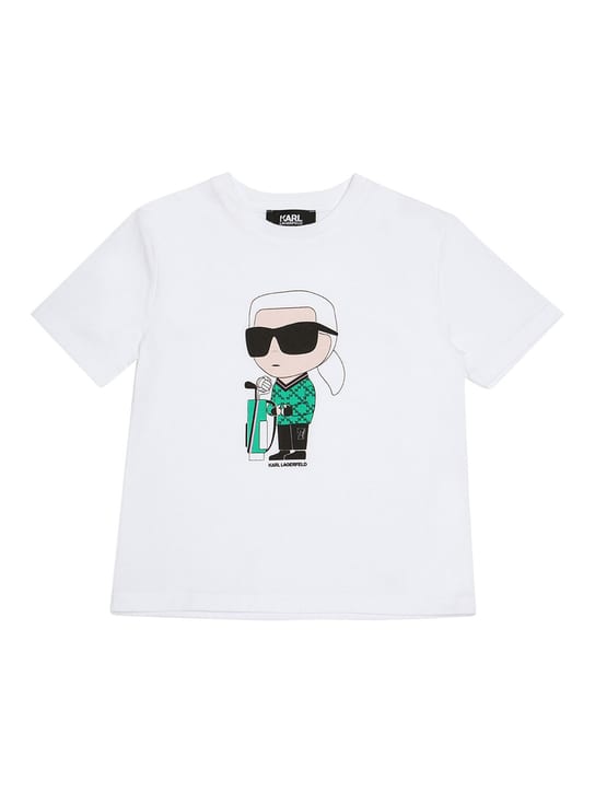 Camiseta De Algod n Jersey Karl Lagerfeld Ni a Luisaviaroma