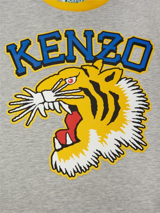 Kenzo Kids: T-shirt en jersey de coton - Gris - kids-boys_1 | Luisa Via Roma