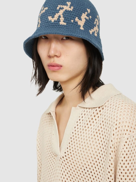KidSuper Studios: Running Guys cotton crochet hat - men_1 | Luisa Via Roma