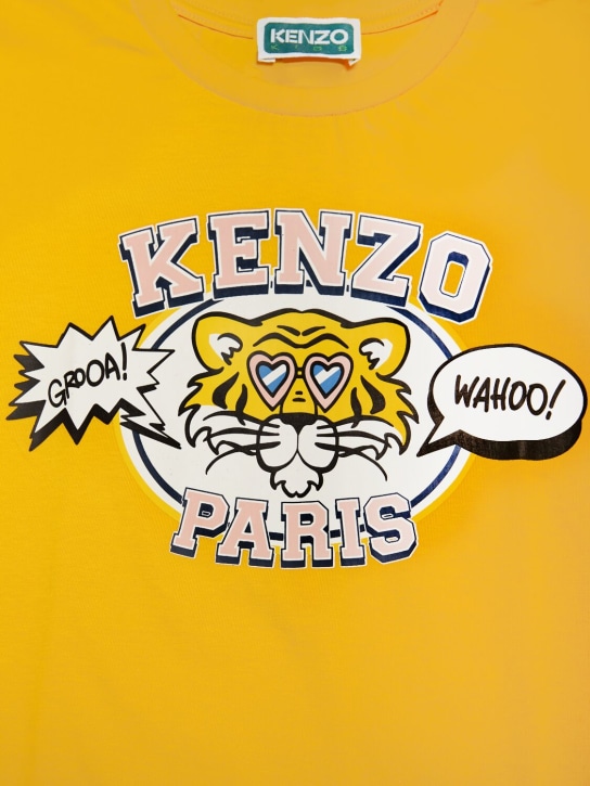 Kenzo Kids: Cotton jersey t-shirt - Sarı - kids-girls_1 | Luisa Via Roma