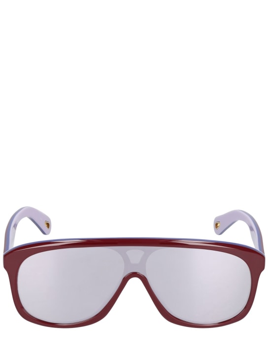 Chloé: Gafas de sol de esquí - Bordeaux/Silver - women_0 | Luisa Via Roma