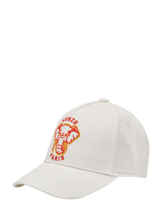 Kenzo Kids: Cotton twill baseball hat - White - kids-boys_1 | Luisa Via Roma
