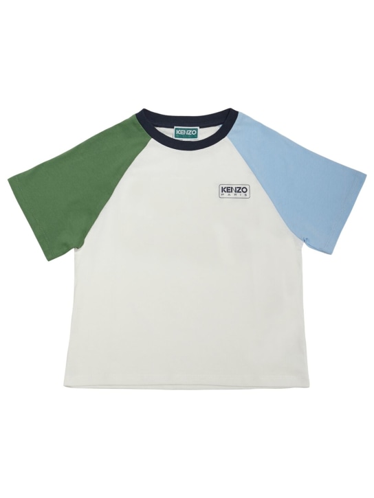 Kenzo Kids: Cotton jersey t-shirt - Beyaz - kids-boys_0 | Luisa Via Roma