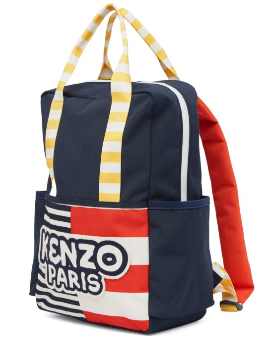 Kenzo Kids: Rucksack aus Canvas mit Logo - Bunt - kids-girls_1 | Luisa Via Roma
