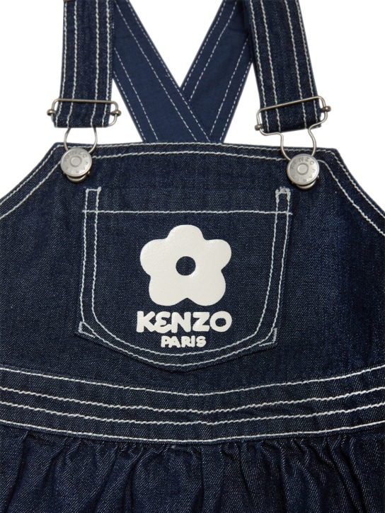 Kenzo Kids: 棉质牛仔连衣裙 - 牛仔 - kids-girls_1 | Luisa Via Roma