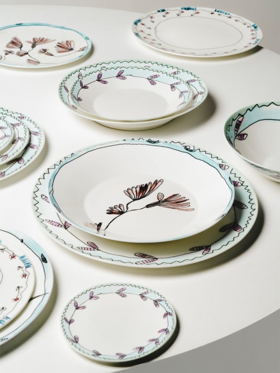 Marni By Serax: Set of 2 Blossom Milk dessert plates - Beyaz - ecraft_1 | Luisa Via Roma