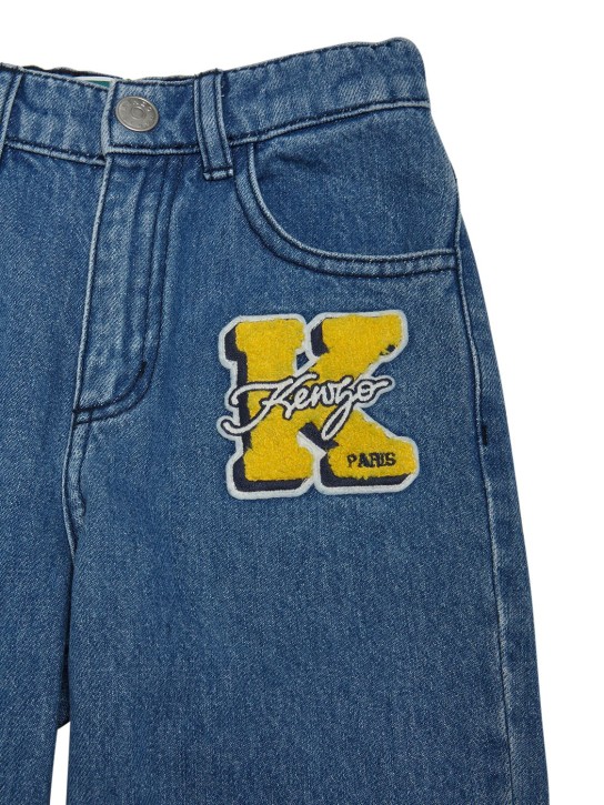Kenzo Kids: Pantalones de denim de algodón - Denim - kids-girls_1 | Luisa Via Roma