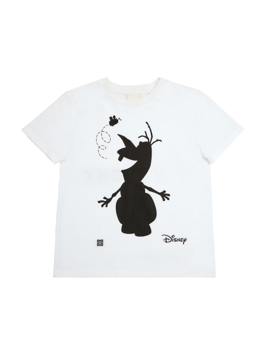 Givenchy: Camiseta de algodón jersey - Blanco - kids-girls_0 | Luisa Via Roma