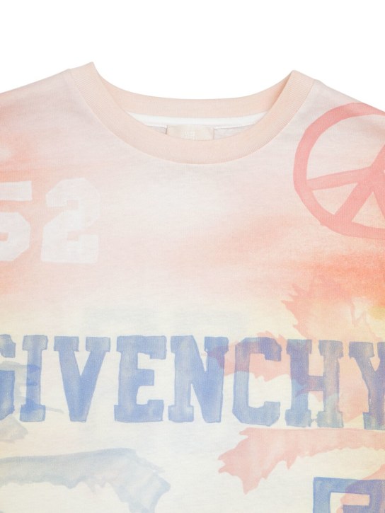 Givenchy: T-shirt in jersey di cotone stampato - Multicolore - kids-boys_1 | Luisa Via Roma