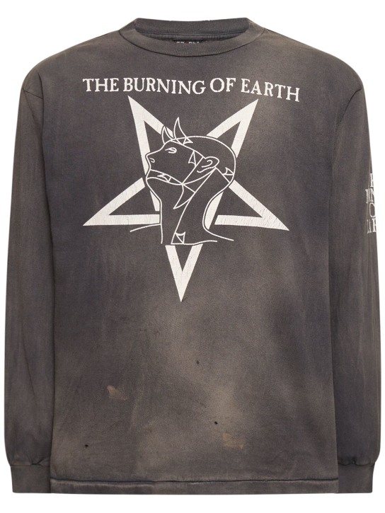 Saint Michael: T-shirt Burn of Earth - Nero/Bianco - men_0 | Luisa Via Roma