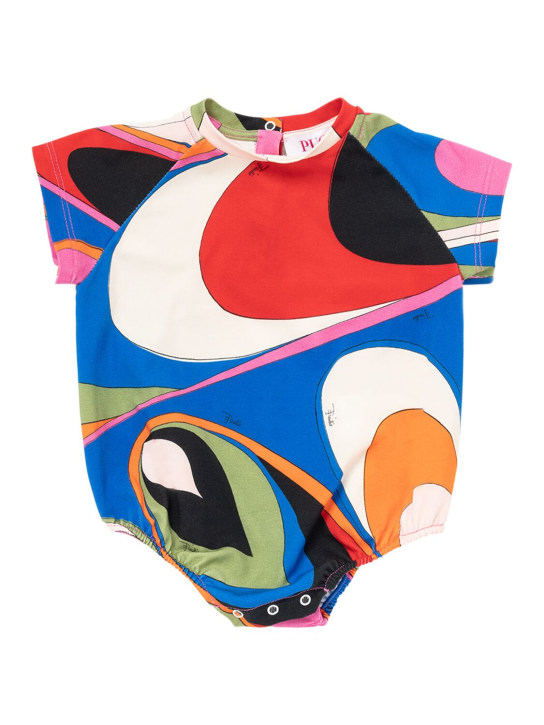 Pucci: Tutina in jersey di cotone - Multicolore - kids-girls_0 | Luisa Via Roma