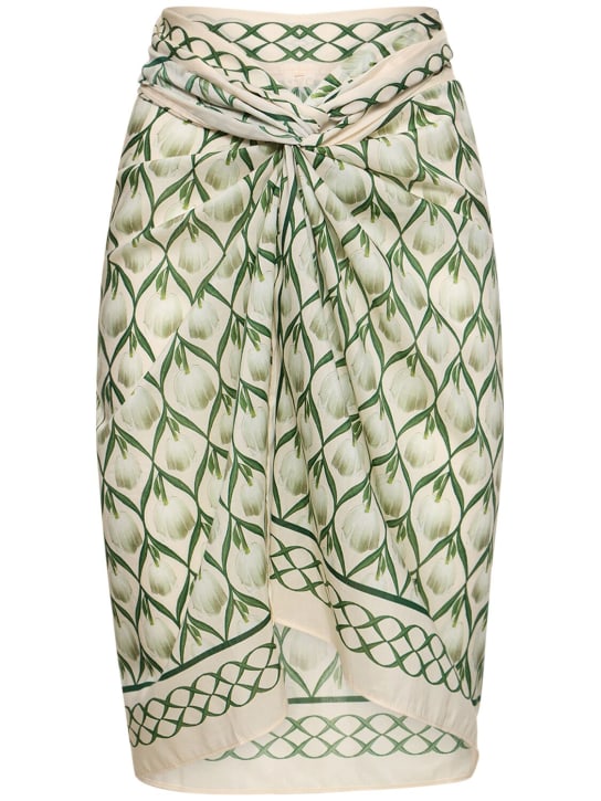 Agua By Agua Bendita: Emelina Perla printed cotton sarong - women_0 | Luisa Via Roma