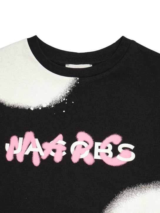 Marc Jacobs: 코튼 저지 드레스 - 블랙 - kids-girls_1 | Luisa Via Roma