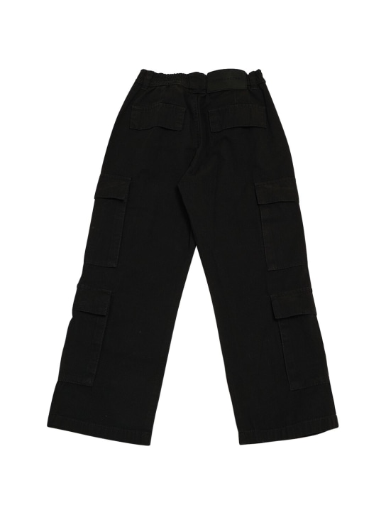 Marc Jacobs: 梭织棉质工装裤 - 黑色 - kids-boys_1 | Luisa Via Roma