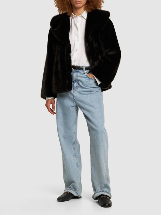 ANINE BING: Hilary faux fur jacket - Multicolor - women_1 | Luisa Via Roma