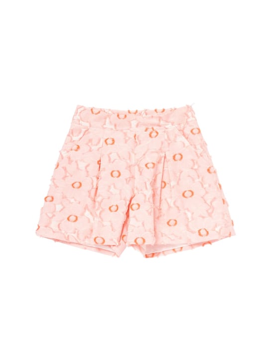 Simonetta: Fil coupé shorts - Pink - kids-girls_0 | Luisa Via Roma