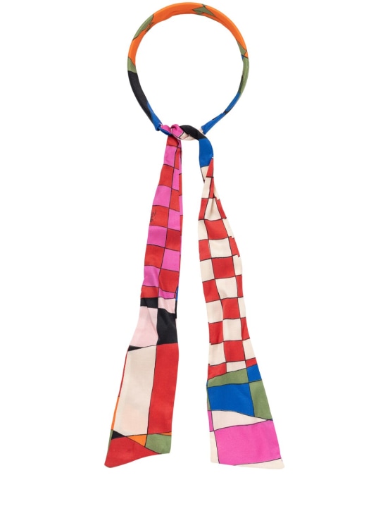 Pucci: Printed viscose headband w/bow - Multicolor - kids-girls_0 | Luisa Via Roma