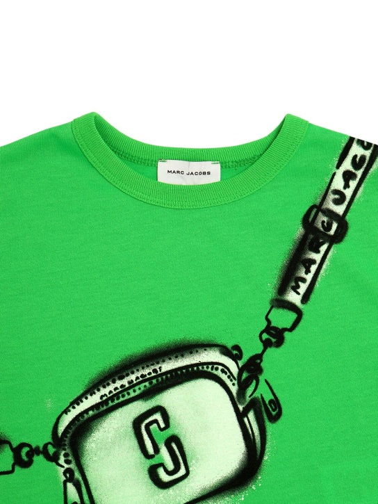 Marc Jacobs: T-shirt cropped in jersey - Verde - kids-girls_1 | Luisa Via Roma