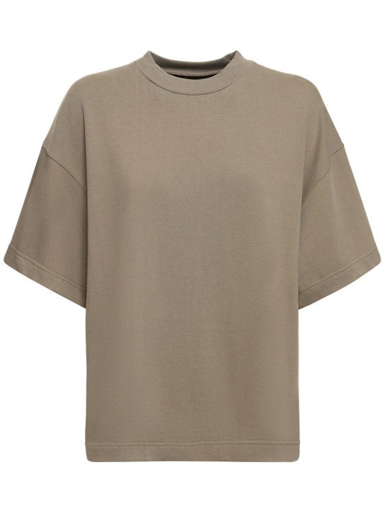 Seventh: T-shirt en coton pur - Cement Sage - women_0 | Luisa Via Roma