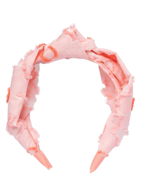 Simonetta: Cotton fil coupé headband - Pink - kids-girls_0 | Luisa Via Roma
