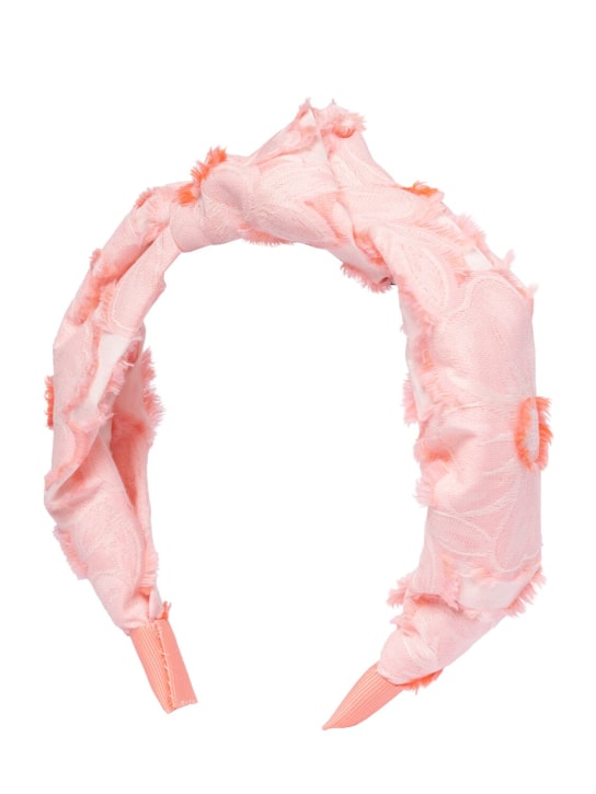 Simonetta: Cotton fil coupé headband - Pink - kids-girls_1 | Luisa Via Roma