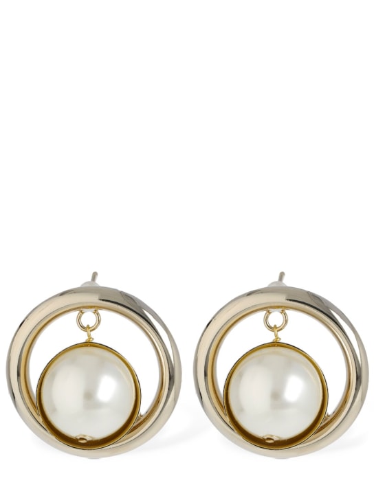 Rosantica: Boucles d’oreilles en fausses perles Miranda - Blanc/Or - women_0 | Luisa Via Roma