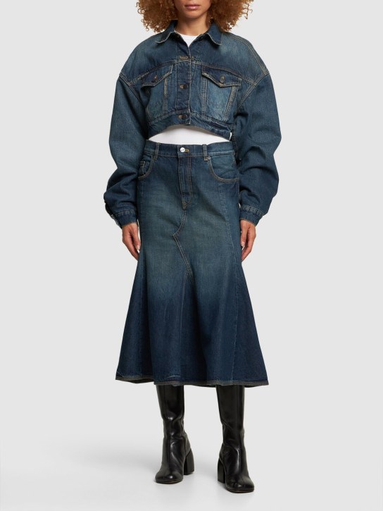 Marc Jacobs: 短款填充夹克 - 蓝色 - women_1 | Luisa Via Roma