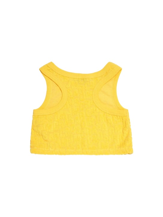Marc Jacobs: Cotton terry jacquard bra - Yellow - kids-girls_2 | Luisa Via Roma