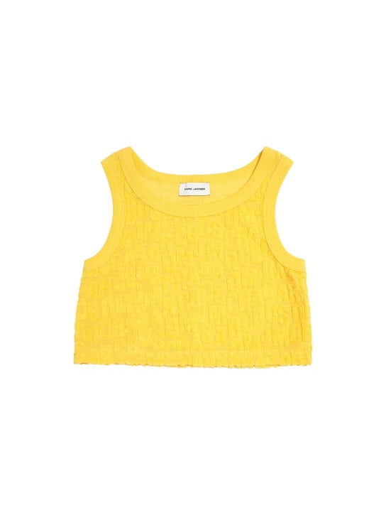 Marc Jacobs: 棉质毛巾布提花文胸 - 黄色 - kids-girls_0 | Luisa Via Roma