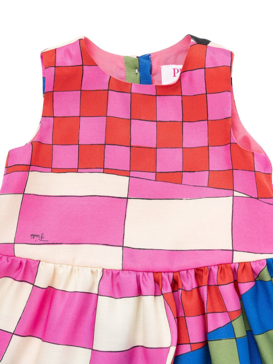 Pucci: Matching printed dress & diaper cover - Multicolor - kids-girls_1 | Luisa Via Roma