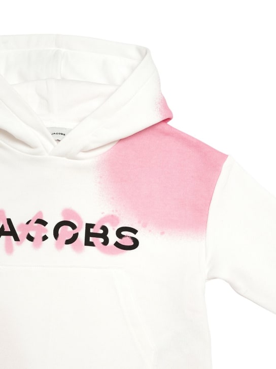 Marc Jacobs: Sweat-shirt en coton éponge mélangé - Blanc - kids-girls_1 | Luisa Via Roma