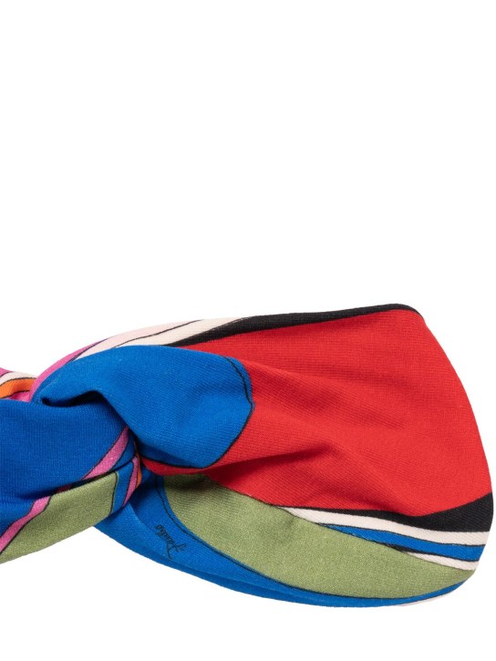 Pucci: Diadema de jersey de algodón estampada - Multicolor - kids-girls_1 | Luisa Via Roma