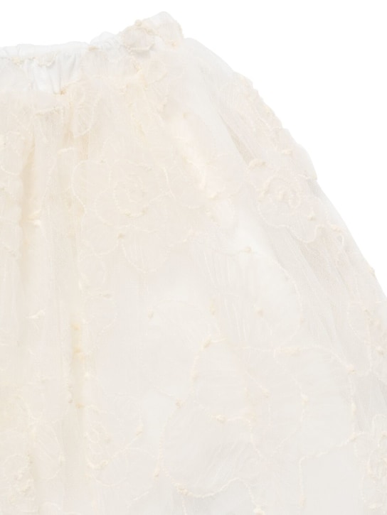 Simonetta: Embroidered lace skirt - Ivory - kids-girls_1 | Luisa Via Roma