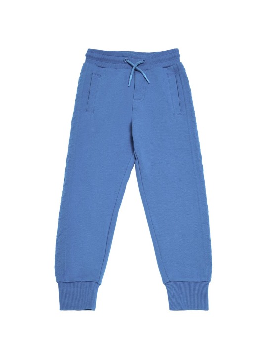 Marc Jacobs: Pantalones de felpa de algodón - Azul - kids-girls_0 | Luisa Via Roma