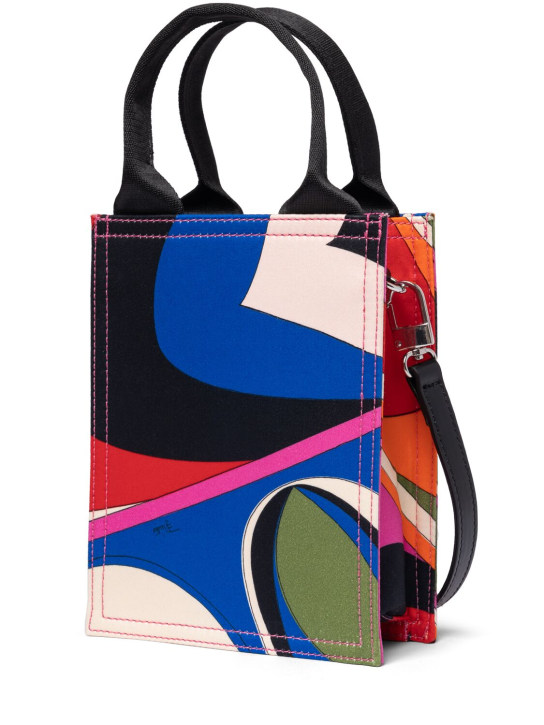 Pucci: Printed cotton satin shoulder bag - Multicolor - kids-girls_1 | Luisa Via Roma