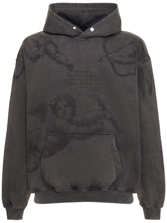 Represent: Printed cotton hoodie - men_0 | Luisa Via Roma