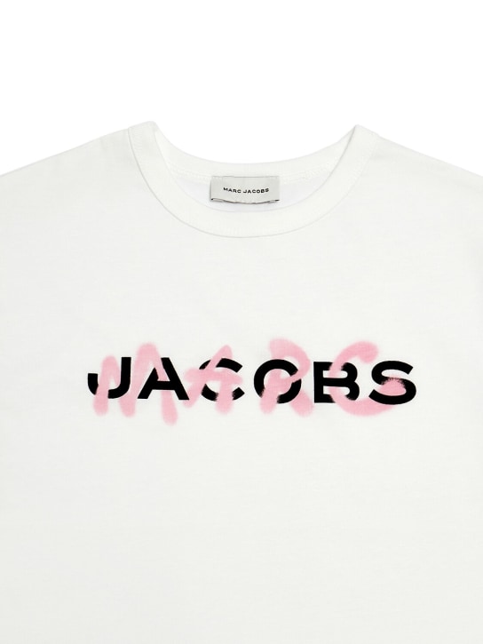 Marc Jacobs: Camiseta de algodón jersey - Blanco - kids-girls_1 | Luisa Via Roma