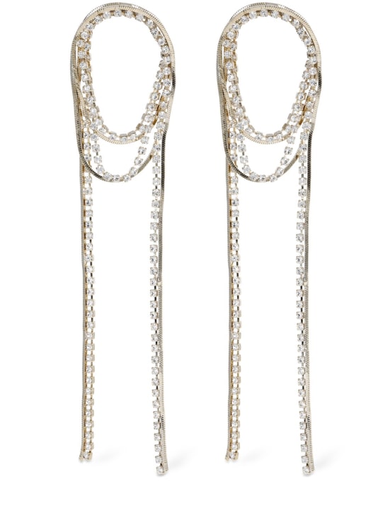Rosantica: Circe crystal drop earrings - Gold/Crystal - women_0 | Luisa Via Roma