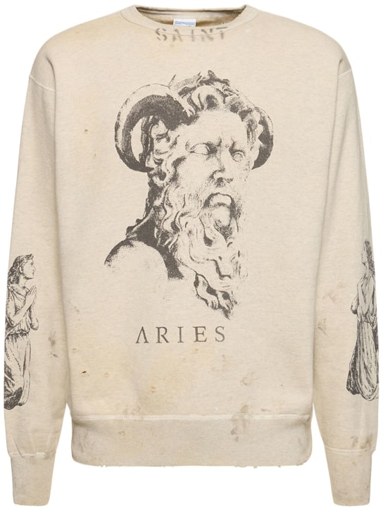 Saint Michael: Saint Aries crewneck sweatshirt - Grey - men_0 | Luisa Via Roma