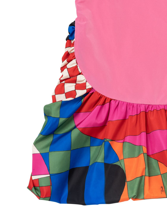 Pucci: Printed taffeta dress - Fuchsia - kids-girls_1 | Luisa Via Roma