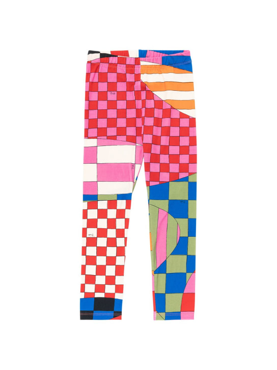Pucci: Leggings in jersey di cotone - Multicolore - kids-girls_0 | Luisa Via Roma