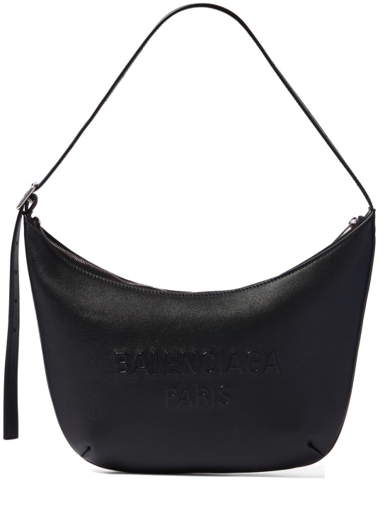 Balenciaga: Mini Mary-Kate smooth leather sling bag - Black - women_0 | Luisa Via Roma