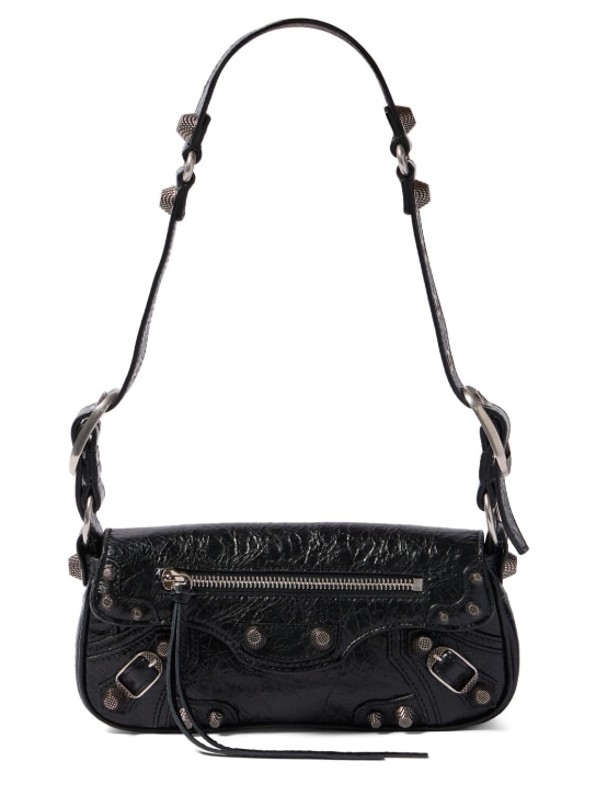 Balenciaga: XS Le Cagole Sling leather bag - Black - women_0 | Luisa Via Roma