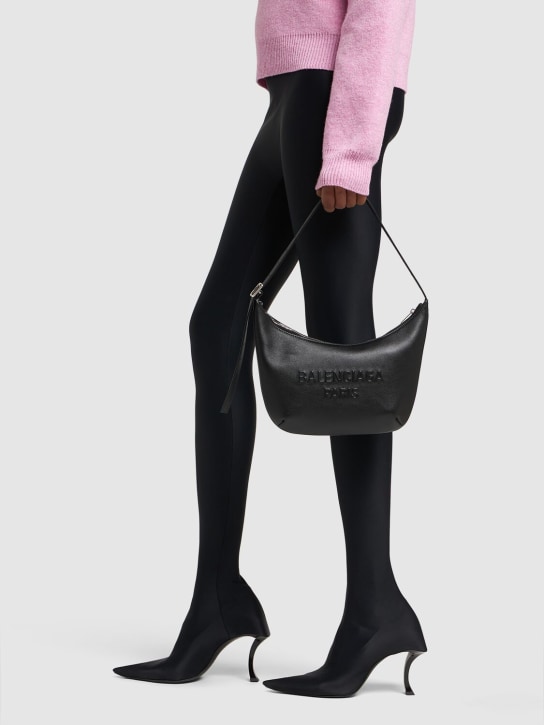 Balenciaga: Mini Mary-Kate smooth leather sling bag - Black - women_1 | Luisa Via Roma