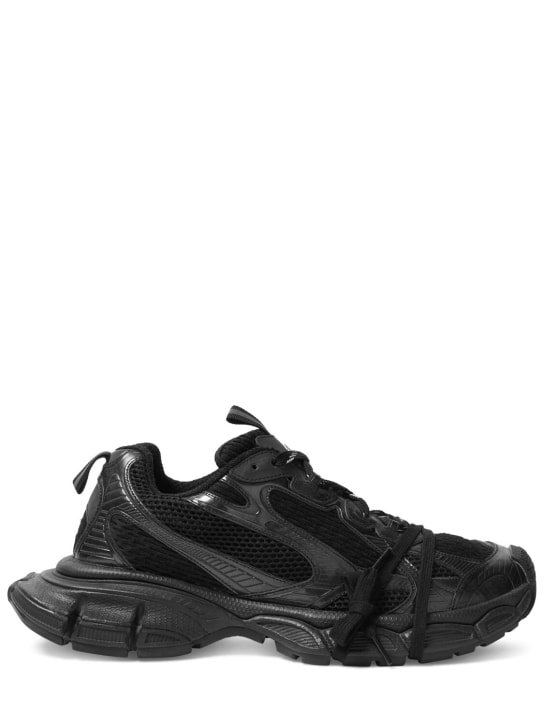 Balenciaga: Sneakers runner 3XL de piel sintética 60mm - Negro - women_0 | Luisa Via Roma